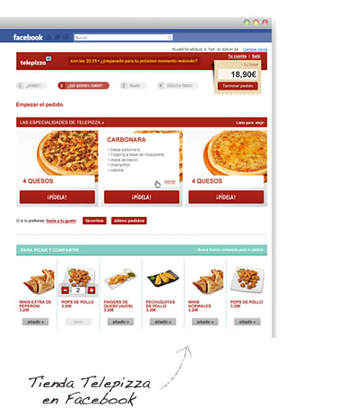 Tienda Telepizza en Facebook